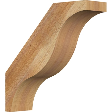 Ekena Millwork 4"W x 14"D x 14"H Funston Rough Sawn Knee Brace, Western Red Cedar BRC04X14X14FST00RWR